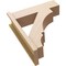 Ekena Millwork 7 1/2-in W x 24-in D x 28-in H Balboa Block Rough Cedar Woodgrain TimberThane Outlooker, Primed Tan OUTUR075X24X28BOA44RCPR - alternate 5